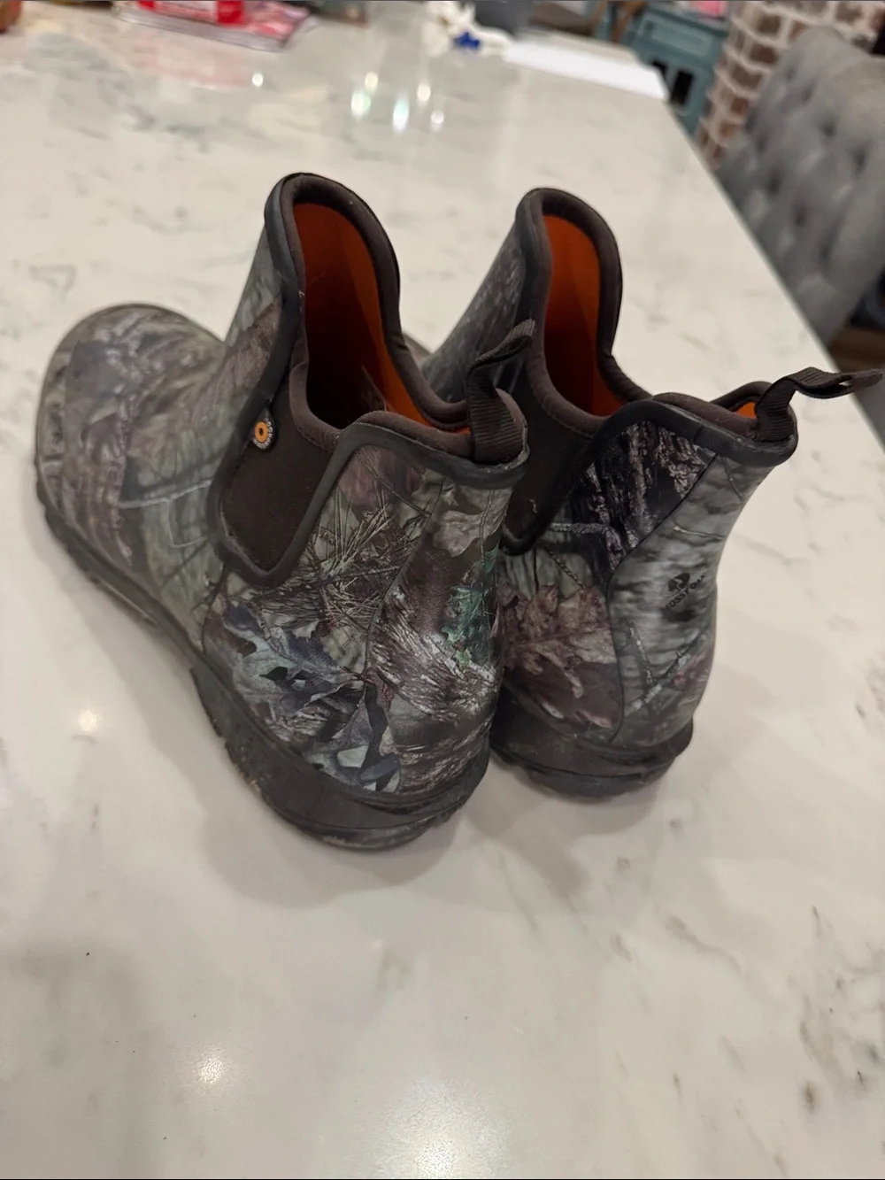 Bogs Men's Camo Waterproof Chelsea Rain Boots - Brown/Green.